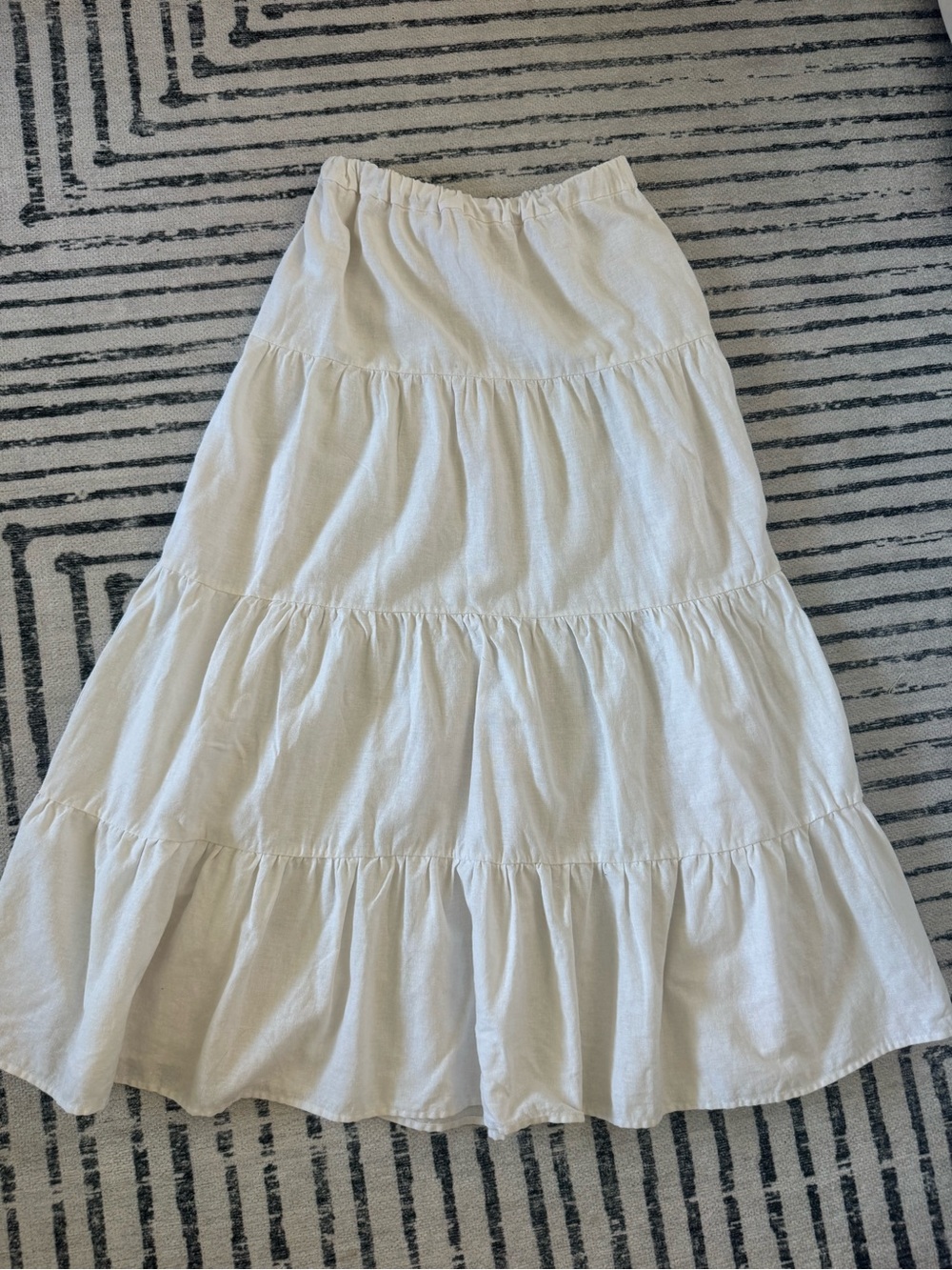 Glassons Cream Tiered Maxi Skirt